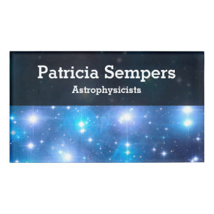 Blue Universe Stars + Ihre Ideen Namenschild