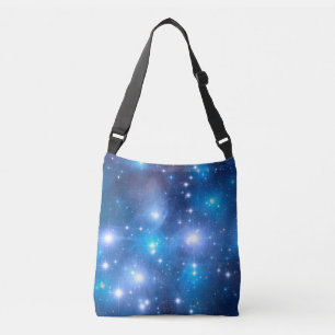 Blue Universe Stars + Ihre Ideen Tragetaschen Mit Langen Trägern