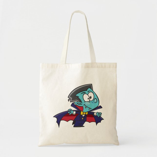 Blue Vampire Boy with Cape Cute Dracula Tragetasche (Vorne)