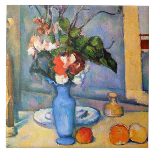 Blue Vase Blume, Paul Cezanne Fliese