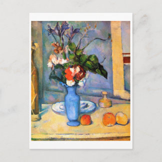 Blue Vase Blume, Paul Cezanne Postkarte