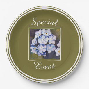 Blue Vergget-me-not-Blume Pappteller