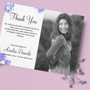 Blue vergiss-Me-not-in-Memory dank Karte