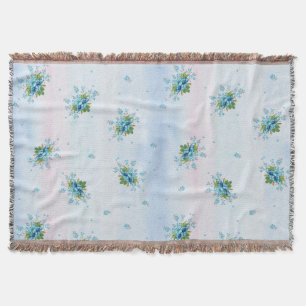 Blue vergiss-me-not ist auf einem weichen pink-bla decke