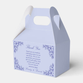 Blue Verziert Floral Wedding Geschenkschachtel