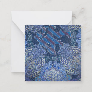 Blue Verziert Mosaic Art, Deutschland Mitteilungskarte
