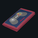 Blue Video Game Controller Trifold Geldbörse<br><div class="desc">Personalisieren Sie dieses coole Spiel-Controller-Design mit einem Namen oder einer benutzerdefinierten Nachricht.</div>