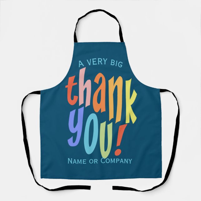 Blue Vielen Dank für Ihre Anerkennung Typografie Schürze (Vorderseite)