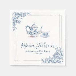 Blue Viktorianisch Garden Bridal Teezeremonie Neap Serviette