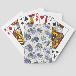 Blue Viney Blume Botanisch Spielkarten
