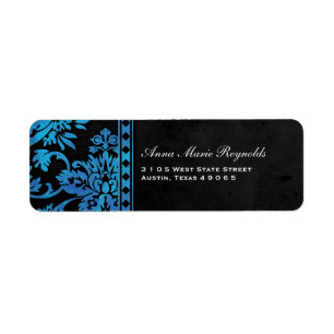 Blue Vintag Damask Lace Extravagant