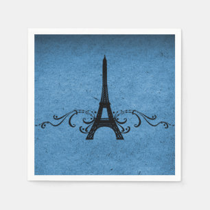 Blue Vintag French Blüh Serviette