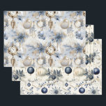 Blue Vintag Inspiriert Christmas Florals Geschenkpapier Set<br><div class="desc">Dieses Set von drei Blue Vintag Inspiriert Weihnachten Florals Wrapping Papier Blätter besteht aus drei einzigartigen Designs. Danke,  dass du mein Geschäft besucht und einkaufst. Alle meine Liebe,  Fluid,  Digital,  Dotted & Graphic Arts</div>