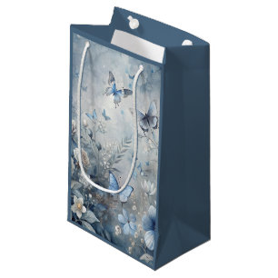 Blue Vintag Summer Print Small Geschenktasche Kleine Geschenktüte