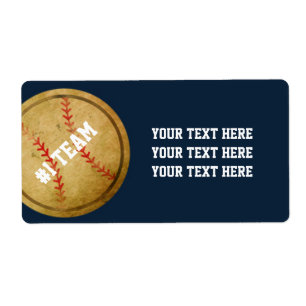 Blue Vintage Baseball Team Sports Sticker étiquett