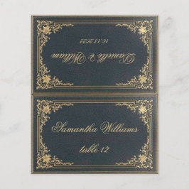 Blue Vintage Wedding Platzkarte