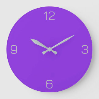 Blue Violet 8A2BE2 Farbe - Option Name hinzufügen Große Wanduhr