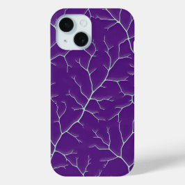 Blue-Violet Branch Design iPhone Case