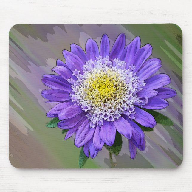 blue violet flower mousepad (Vorne)