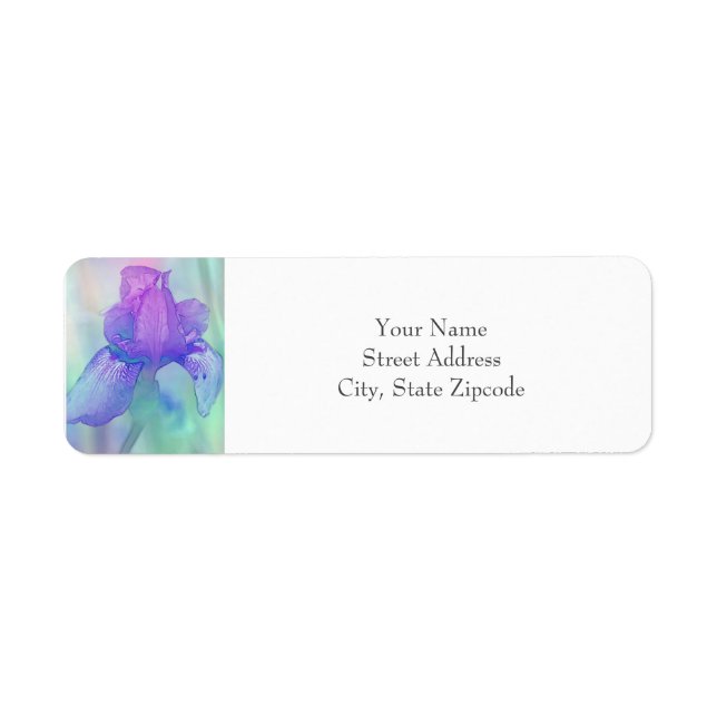 Blue Violet Iris Digital Watercolor (Vorne)