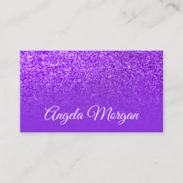 Blue Violet Lila Ombre Glitzer Foto Visitenkarte