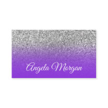 Blue Violet Lila Ombre Silver Glitzer Foto
