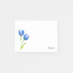 Blue Violet Tulips Postit Hinweise Post-it Klebezettel