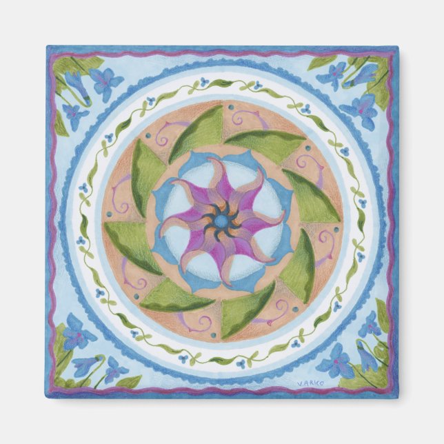 Blue Violets Kühlschrank Magnet (Vorne)