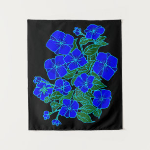 Blue Violets Small Wandteppich