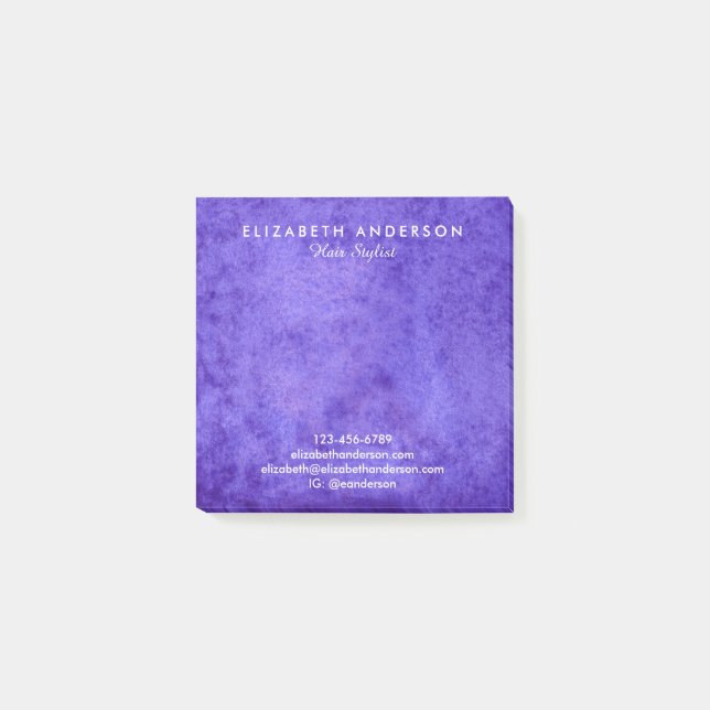 Blue-Violett-Business-Post-it-Notizen Post-it Klebezettel (Vorderseite)