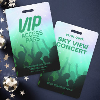 Blue VIP All Access Concept Abzeichen Ausweis