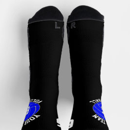Blue Volleyball Custom Team Name & Player Nummer Socken