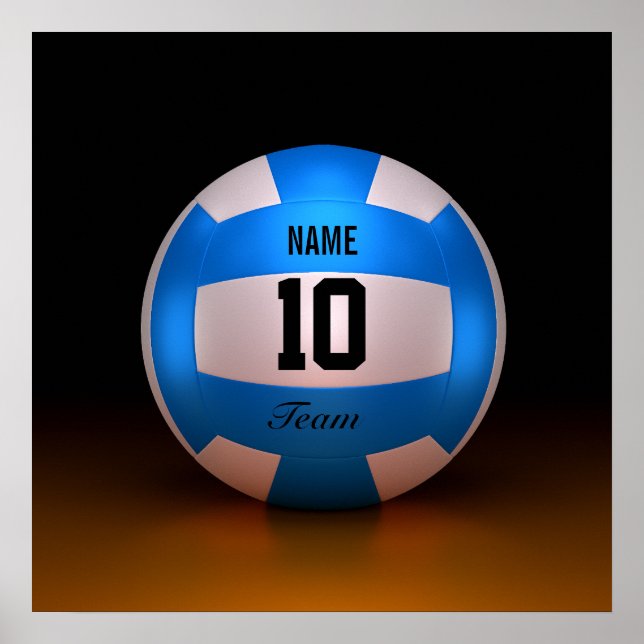 Blue Volleyball Poster (Vorne)