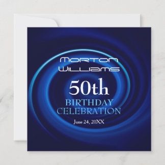 Blue Vortex 50. Geburtstag Einladung 2