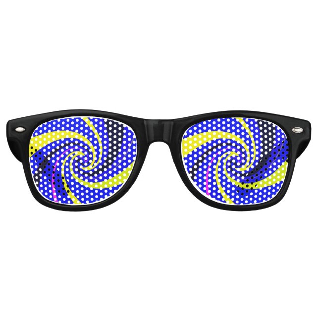 Blue-Vortex Partybrille (Vorderseite)