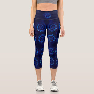 Blue Vortex Spiritual Chakra Yoga Leggings