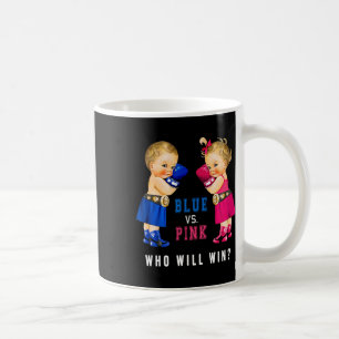 Blue Vs Pink Boxing Babys Geschlecht Party s Kaffeetasse