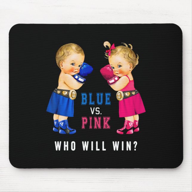 Blue Vs Pink Boxing Babys Geschlecht Party s Mousepad (Vorne)