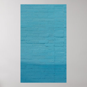 BLUE WALL BRICKS POSTER