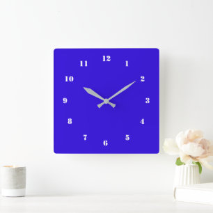 Blue Wall Clock oder wählen Sie Ihre Lieblingsfarb Quadratische Wanduhr