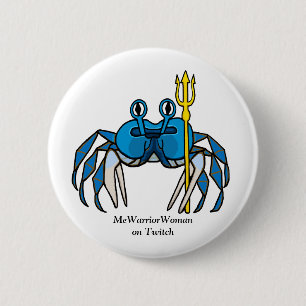 Blue Warrior Crab, MeWarriorWoman auf Twitch Button