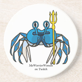 Blue Warrior Crab, MeWarriorWoman auf Twitch Getränkeuntersetzer