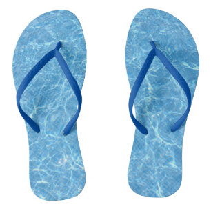 Blue Water Aqua Elegant Vorlage Erwachsene schmale Flip Flops