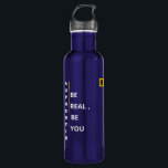 Blue Water Bottle - Authentic Vibe - 24 Oz Edelstahlflasche<br><div class="desc">Surround yourself with positivity wherever you go,  with our inspirational Water Bottle.</div>