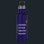 Blue Water Bottle - Brave Vibe - 24 Oz Edelstahlflasche<br><div class="desc">Surround yourself with positivity wherever you go,  with our inspirational Water Bottle.</div>