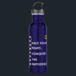 Blue Water Bottle - Fearless Vibe - 24 Oz Edelstahlflasche<br><div class="desc">Surround yourself with positivity wherever you go,  with our inspirational Water Bottle.</div>