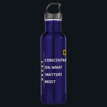 Blue Water Bottle - Focus Vibe - 24 Oz Edelstahlflasche<br><div class="desc">Surround yourself with positivity wherever you go,  with our inspirational Water Bottle.</div>