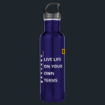 Blue Water Bottle - Freedom Vibe - 24 Oz Edelstahlflasche<br><div class="desc">Surround yourself with positivity wherever you go,  with our inspirational Water Bottle.</div>