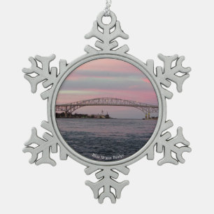 Blue Water Bridge flocon de neige ou ornement à bi
