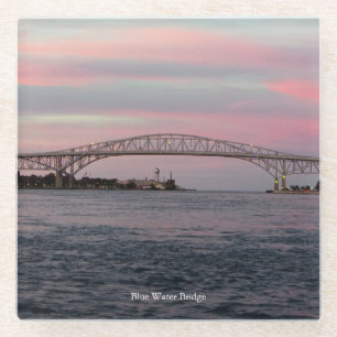 Blue Water Bridge Glas Untersetzer